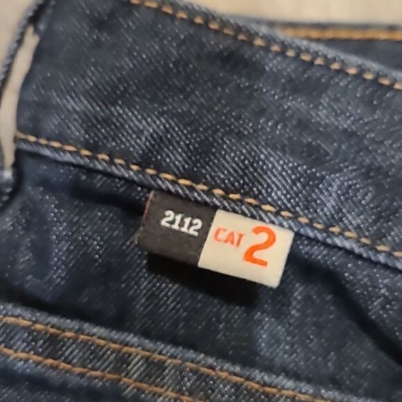 Carhartt womens dark wash‎ fire resistant original fit jeans size 14 - Picture 3 of 8